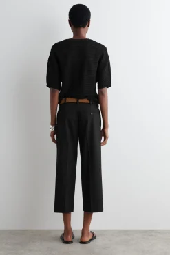 Best COS SPODNIE CAPRI Z WEŁNĄ