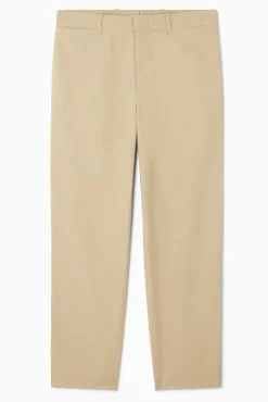 Clearance COS SPODNIE CHINOS Z PROSTYMI NOGAWKAMI Z DIAGONALU Beżowy