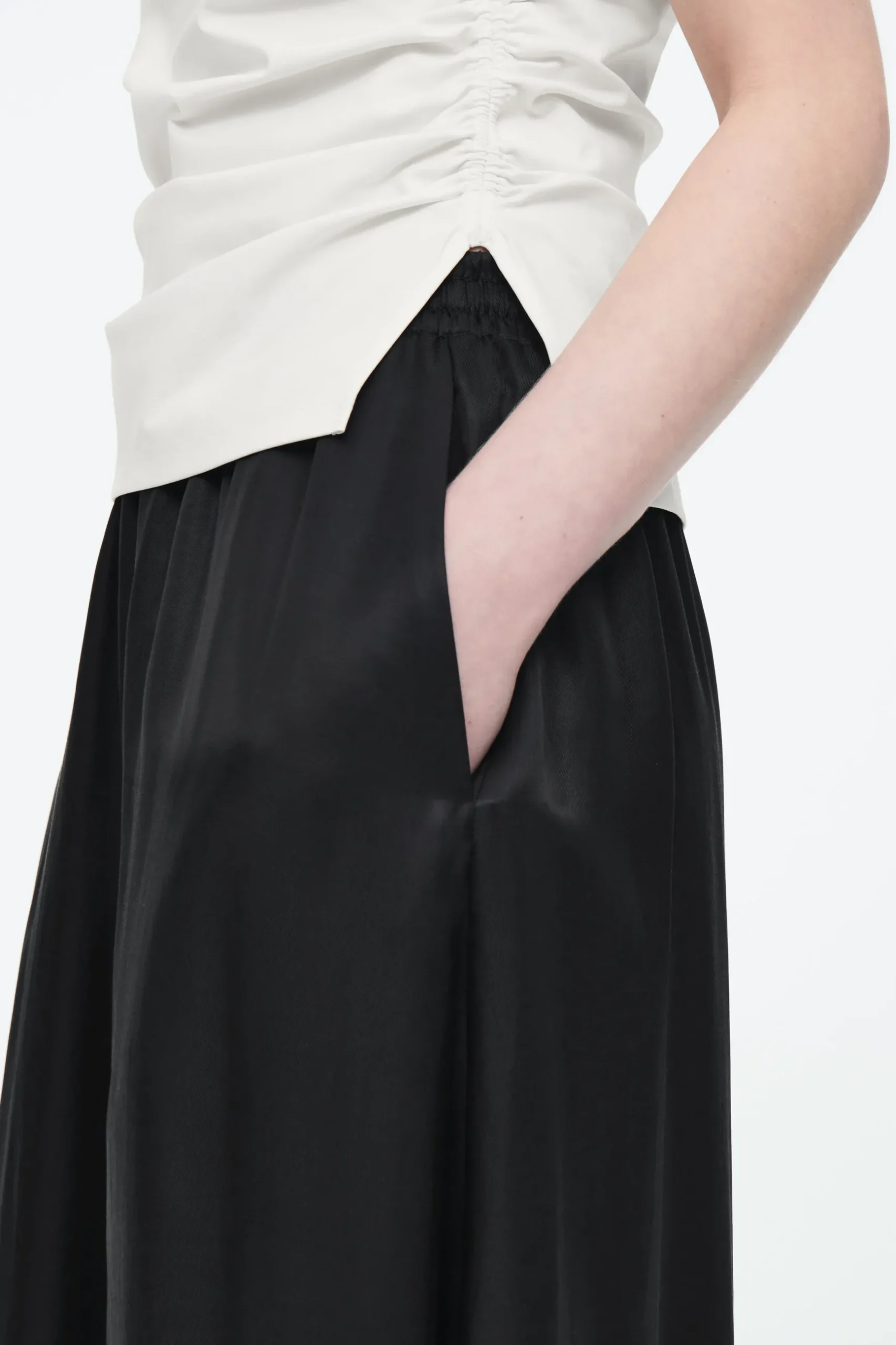 Fashion COS SPODNIE PALAZZO Z DIAGONALU