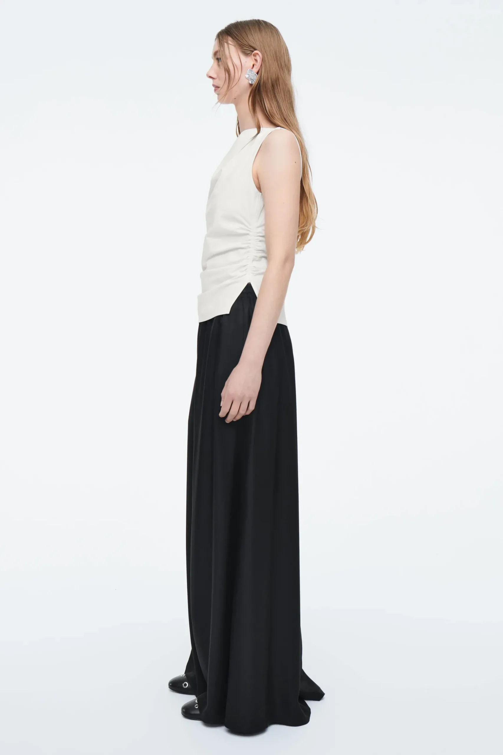 Fashion COS SPODNIE PALAZZO Z DIAGONALU