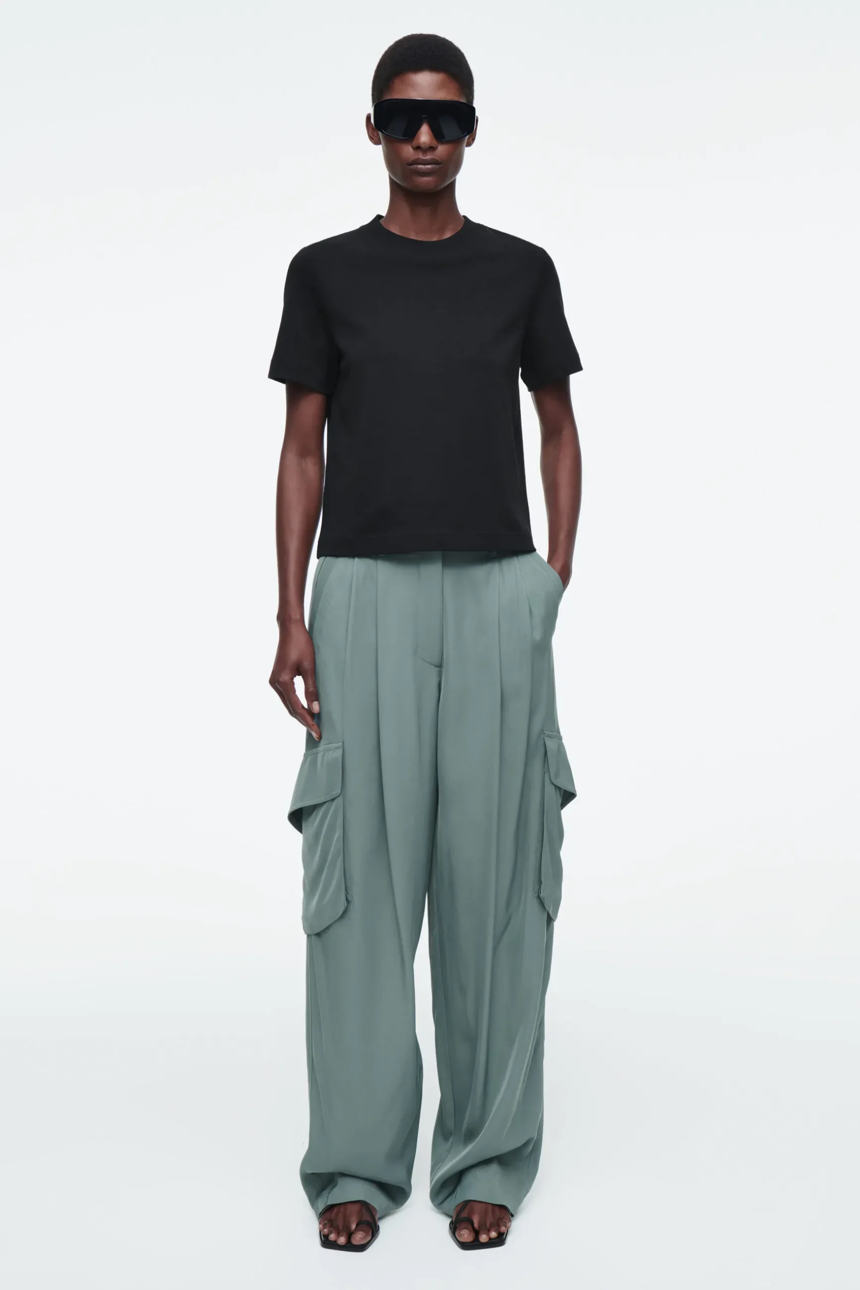 Hot COS SPODNIE PAPERBAG W STYLU UTILITY