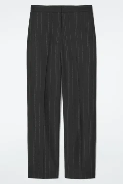 Sale COS SPODNIE TYPU BARREL W PRĄŻKI – RELAXED FIT