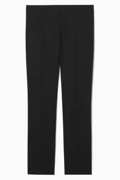 Best COS SPODNIE TYPU BOOTCUT Z KREPY Z WEŁNĄ – SLIM FIT