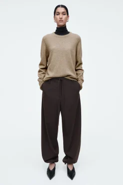 Fashion COS SPODNIE Z DIAGONALU Z NOGAWKAMI BARREL I SZNURKAMI
