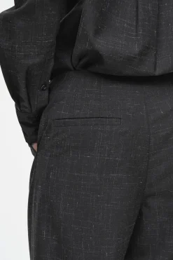 Online COS SPODNIE Z KONTRASTUJĄCYMI WŁÓKNAMI – REGULAR FIT