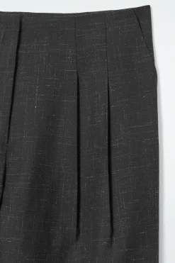 Online COS SPODNIE Z KONTRASTUJĄCYMI WŁÓKNAMI – REGULAR FIT