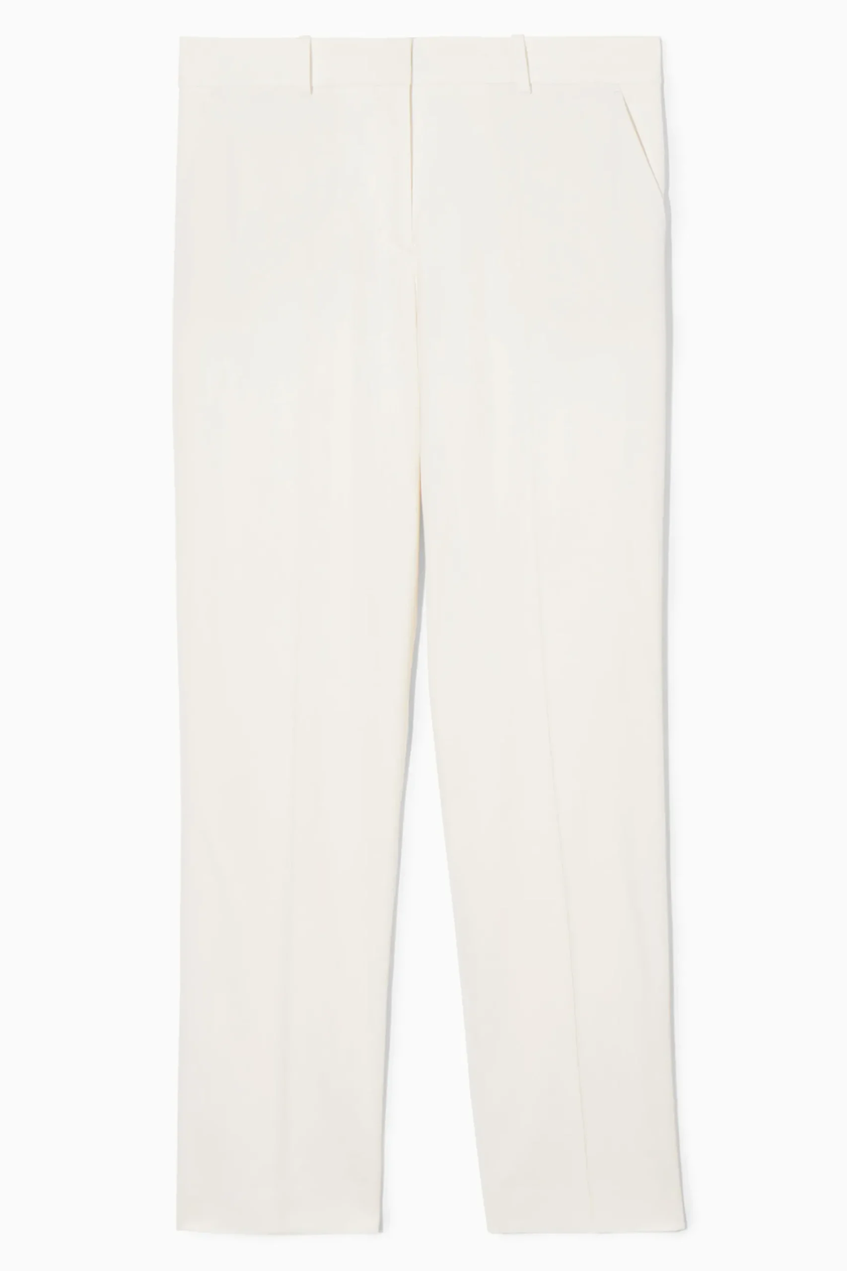 Clearance COS SPODNIE Z KREPY Z PROSTYMI NOGAWKAMI – RELAXED FIT