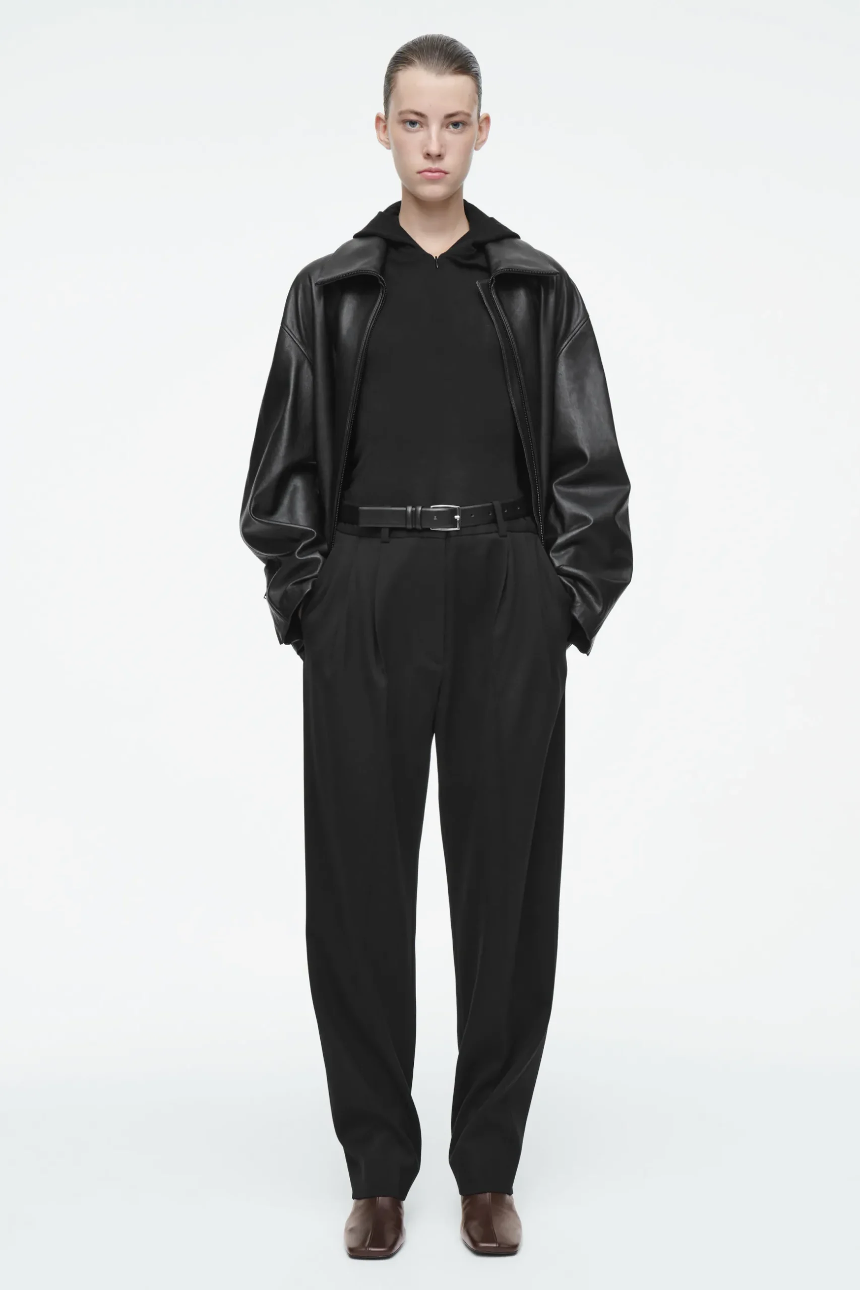 New COS SPODNIE Z MIESZANKI Z WEŁNĄ – SLIM FIT