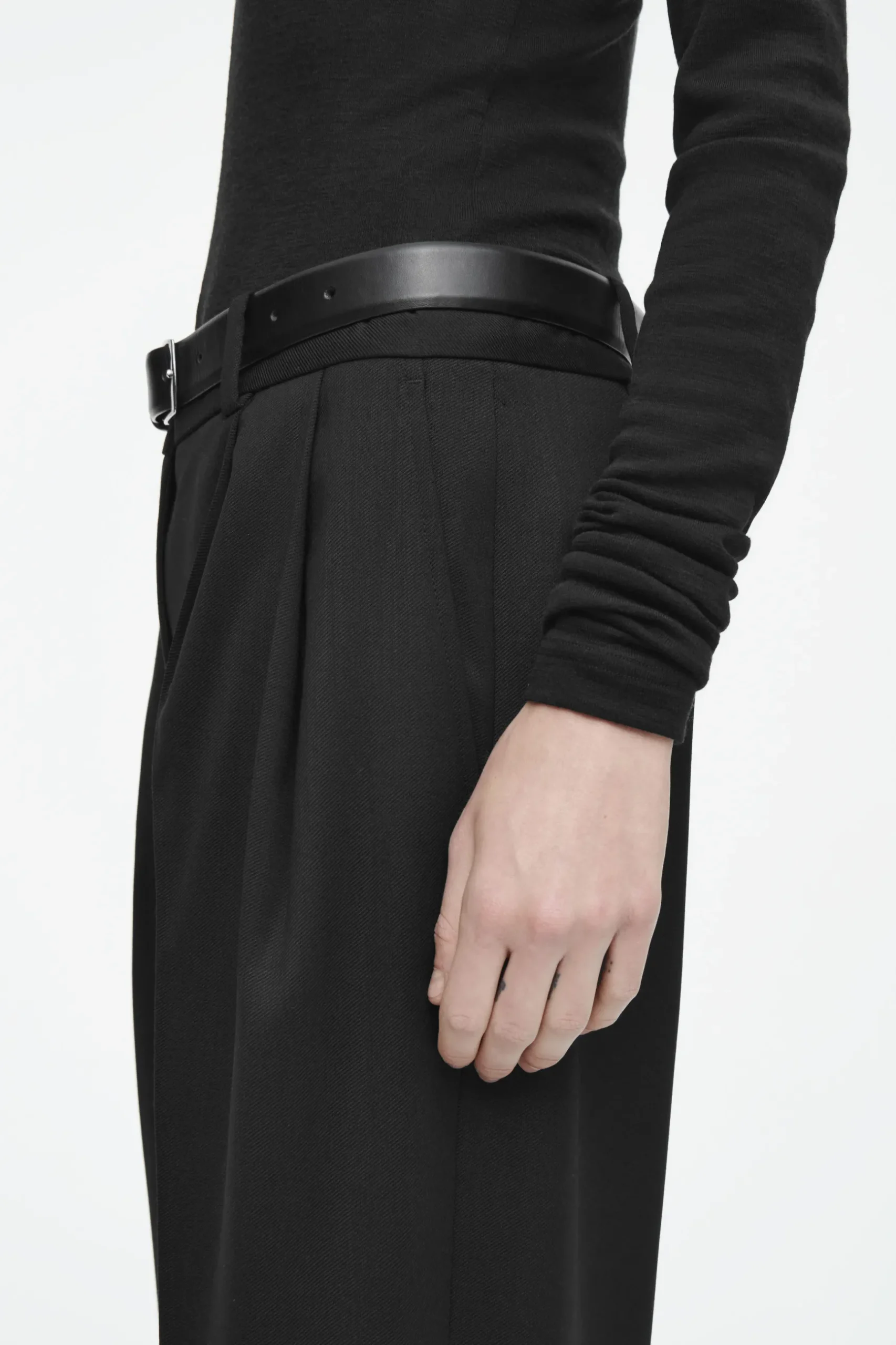 New COS SPODNIE Z MIESZANKI Z WEŁNĄ – SLIM FIT