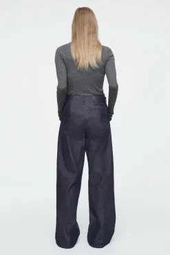 Discount COS SPODNIE Z SUROWEGO DENIMU Z SZEROKIMI NOGAWKAMI