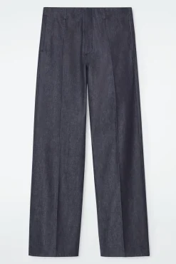 Discount COS SPODNIE Z SUROWEGO DENIMU Z SZEROKIMI NOGAWKAMI