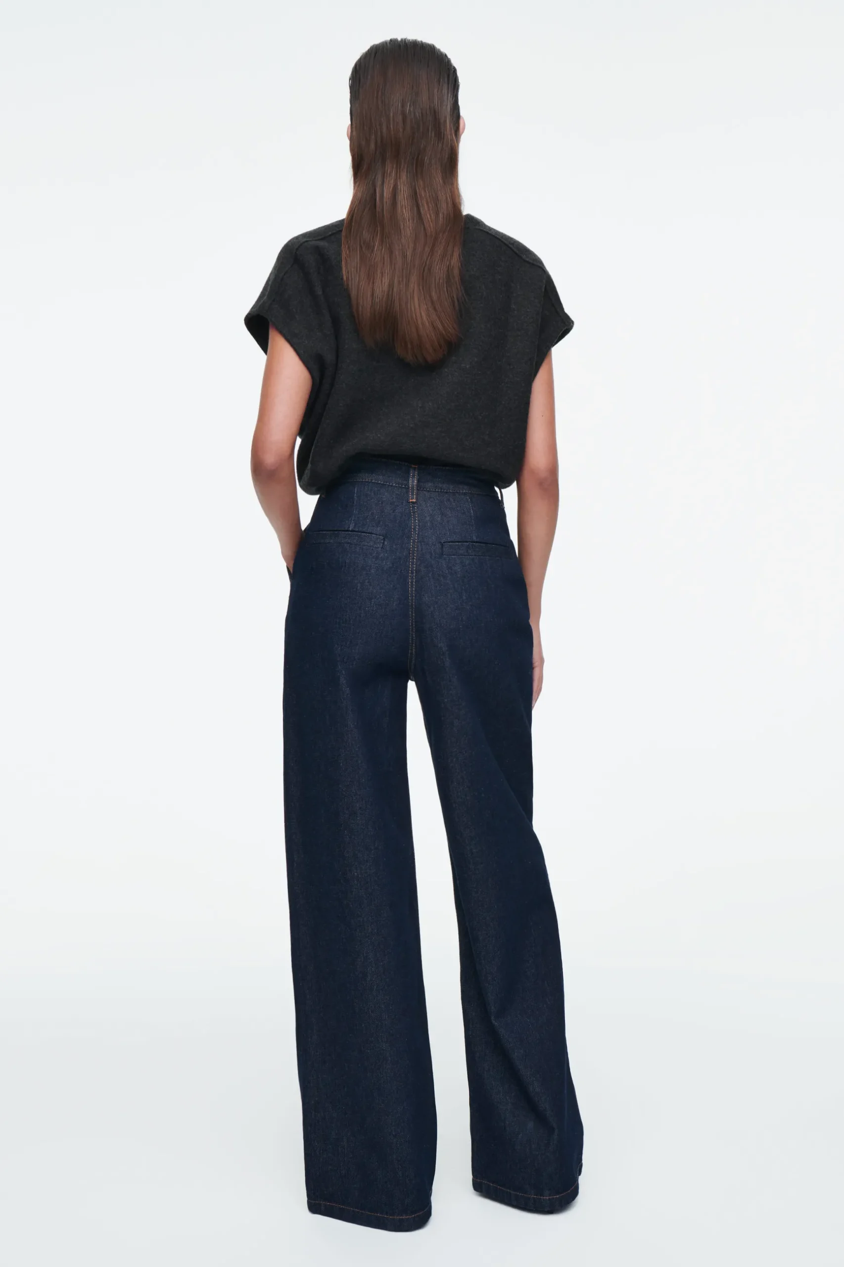 New COS SPODNIE Z SUROWEGO DENIMU