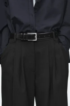 Fashion COS SPODNIE Z WEŁNĄ TYPU BARREL Z PLISOWANIAMI