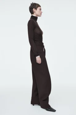 Fashion COS SPODNIE Z WEŁNĄ Z PODWINIĘTYMI NOGAWKAMI