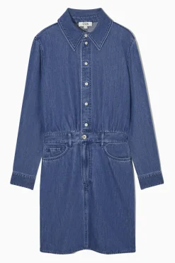 Discount COS STRUCTURED DENIM SHIRT DRESS