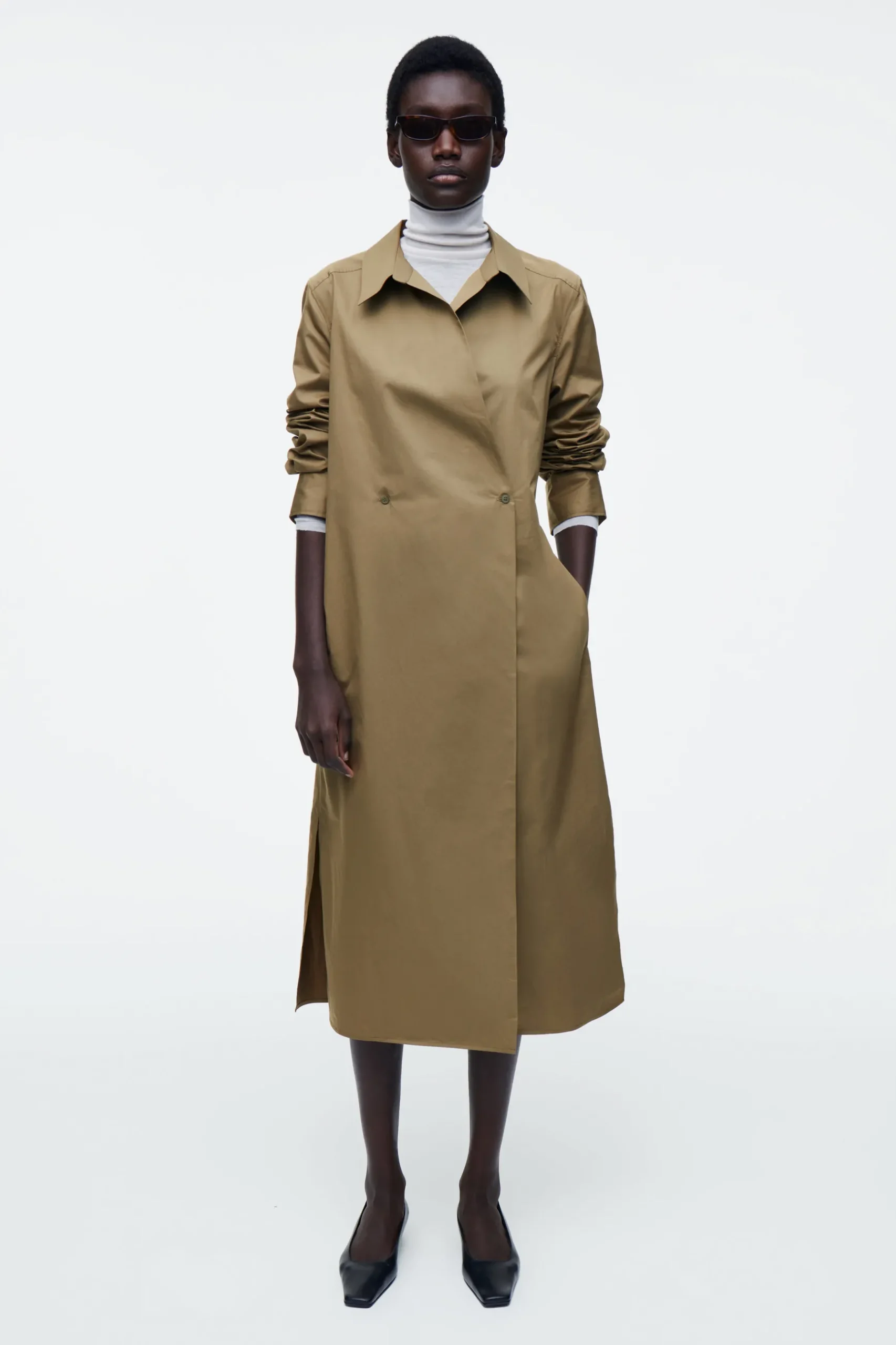 Discount COS SUKIENKA KOSZULOWA MIDI