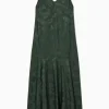 Hot COS SUKIENKA MAXI W ŻAKARDOWY WZÓR Z JEDWABIEM