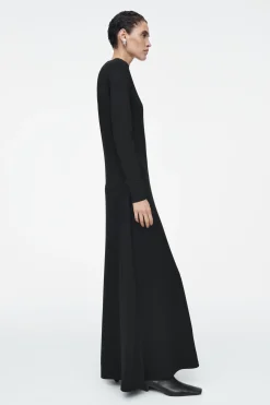 Fashion COS SUKIENKA MAXI Z DŁUGIM RĘKAWEM I LUŹNYM DEKOLTEM