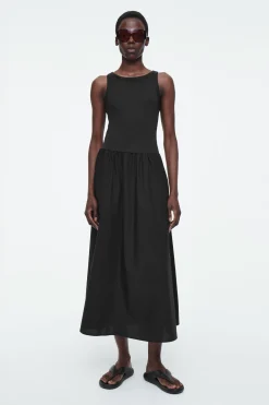 Fashion COS SUKIENKA MAXI Z KONTRASTOWYCH PANELI