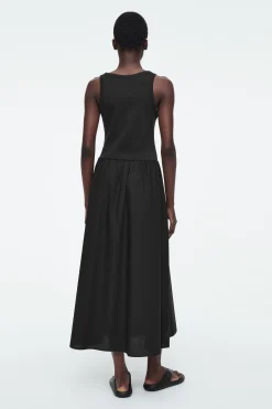 Fashion COS SUKIENKA MAXI Z KONTRASTOWYCH PANELI