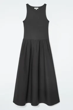 Fashion COS SUKIENKA MAXI Z KONTRASTOWYCH PANELI