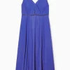 Outlet COS SUKIENKA MIDI TYPU SLIP DRESS Z DEKOLTEM W SEREK