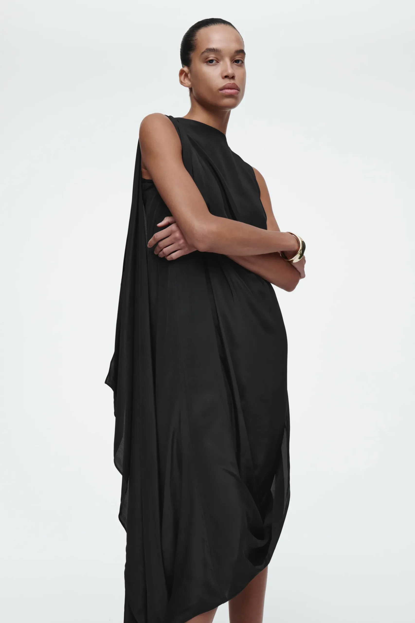 New COS SUKIENKA MIDI Z DRAPOWANIEM