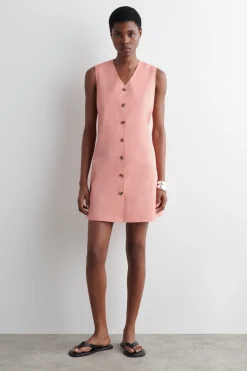 Fashion COS SUKIENKA MINI Z BAWEŁNY PIMA ZAPINANA NA GUZIKI