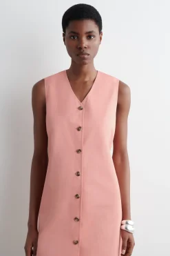 Fashion COS SUKIENKA MINI Z BAWEŁNY PIMA ZAPINANA NA GUZIKI
