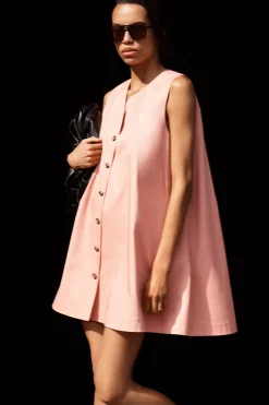 Fashion COS SUKIENKA MINI Z BAWEŁNY PIMA ZAPINANA NA GUZIKI