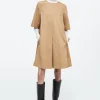 Fashion COS SUKIENKA MINI Z BAWEŁNY Z ZAKŁADKAMI