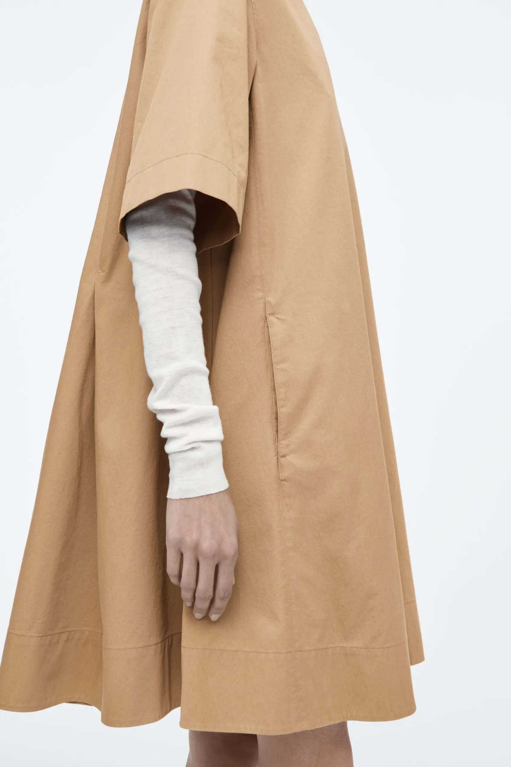 Fashion COS SUKIENKA MINI Z BAWEŁNY Z ZAKŁADKAMI