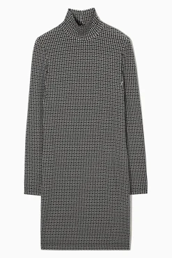 Fashion COS SUKIENKA MINI Z WYWIJANYM GOLFEM Z NADRUKIEM