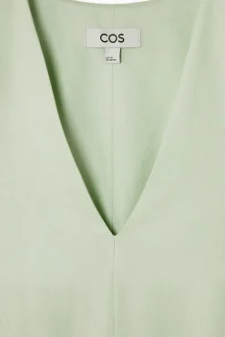 Fashion COS SUKIENKA Z MIESZANKI Z LNEM Z DEKOLTEM W SEREK