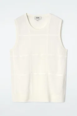 New COS SWETER BEZ RĘKAWÓW W KRATĘ