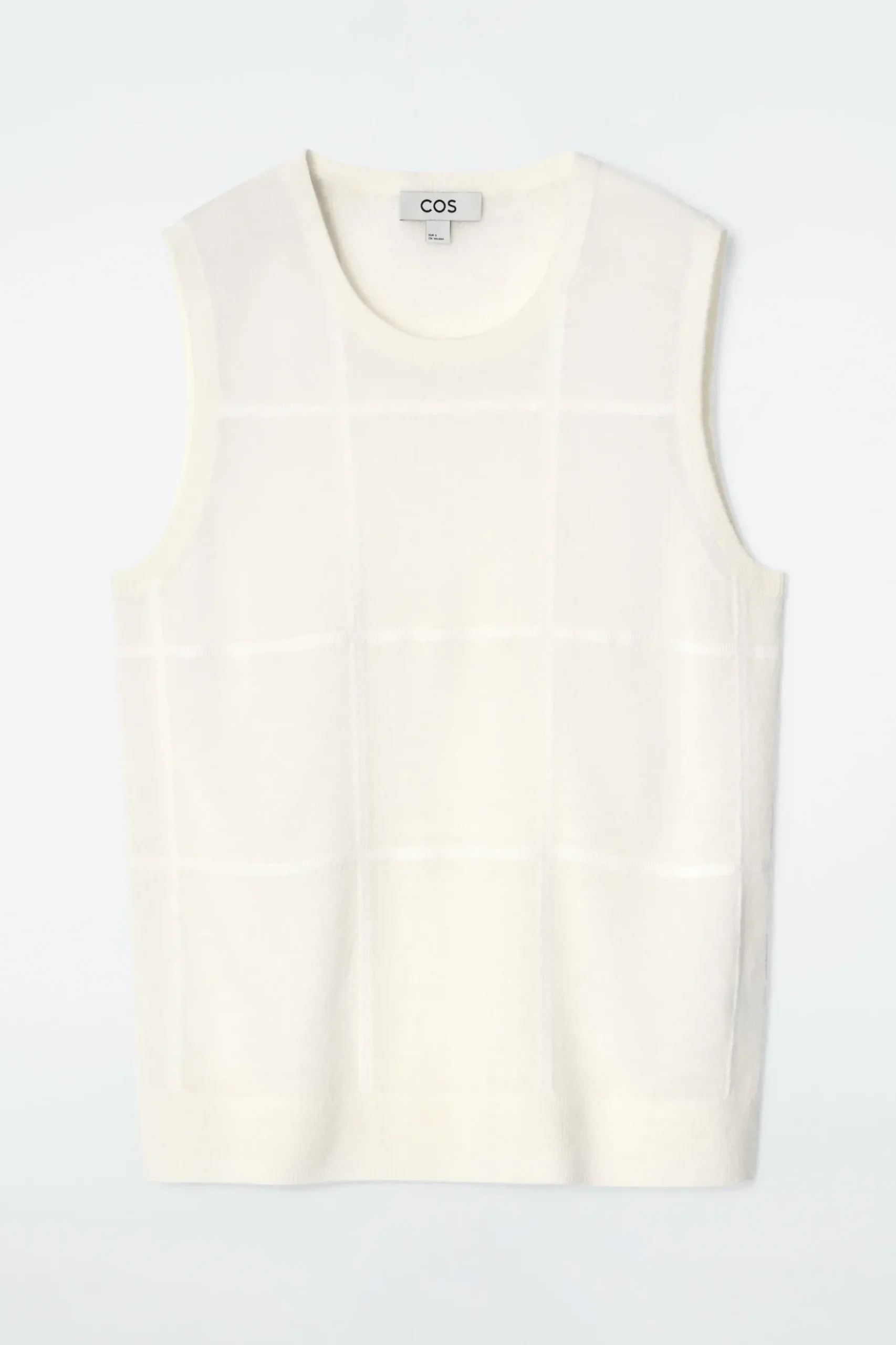 New COS SWETER BEZ RĘKAWÓW W KRATĘ
