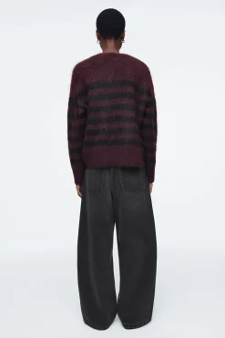 Sale COS SWETER W PASKI ZE SZCZOTKOWANEJ DZIANINY Z MOHEREM
