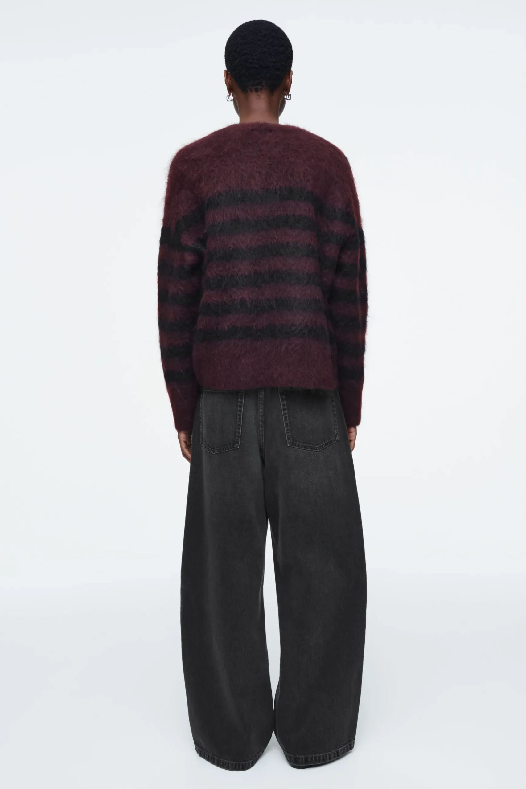 Sale COS SWETER W PASKI ZE SZCZOTKOWANEJ DZIANINY Z MOHEREM