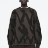 Outlet COS SWETER Z DZIANINY Z WEŁNĄ Z ŻAKARDOWYM WZOREM