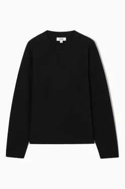 Fashion COS SWETER Z GOTOWANEJ WEŁNY MERYNOSOWEJ