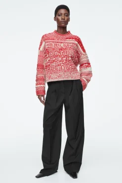 Hot COS SWETER Z KASZMIRU I WEŁNY ZE SPLOTEM FAIR ISLE
