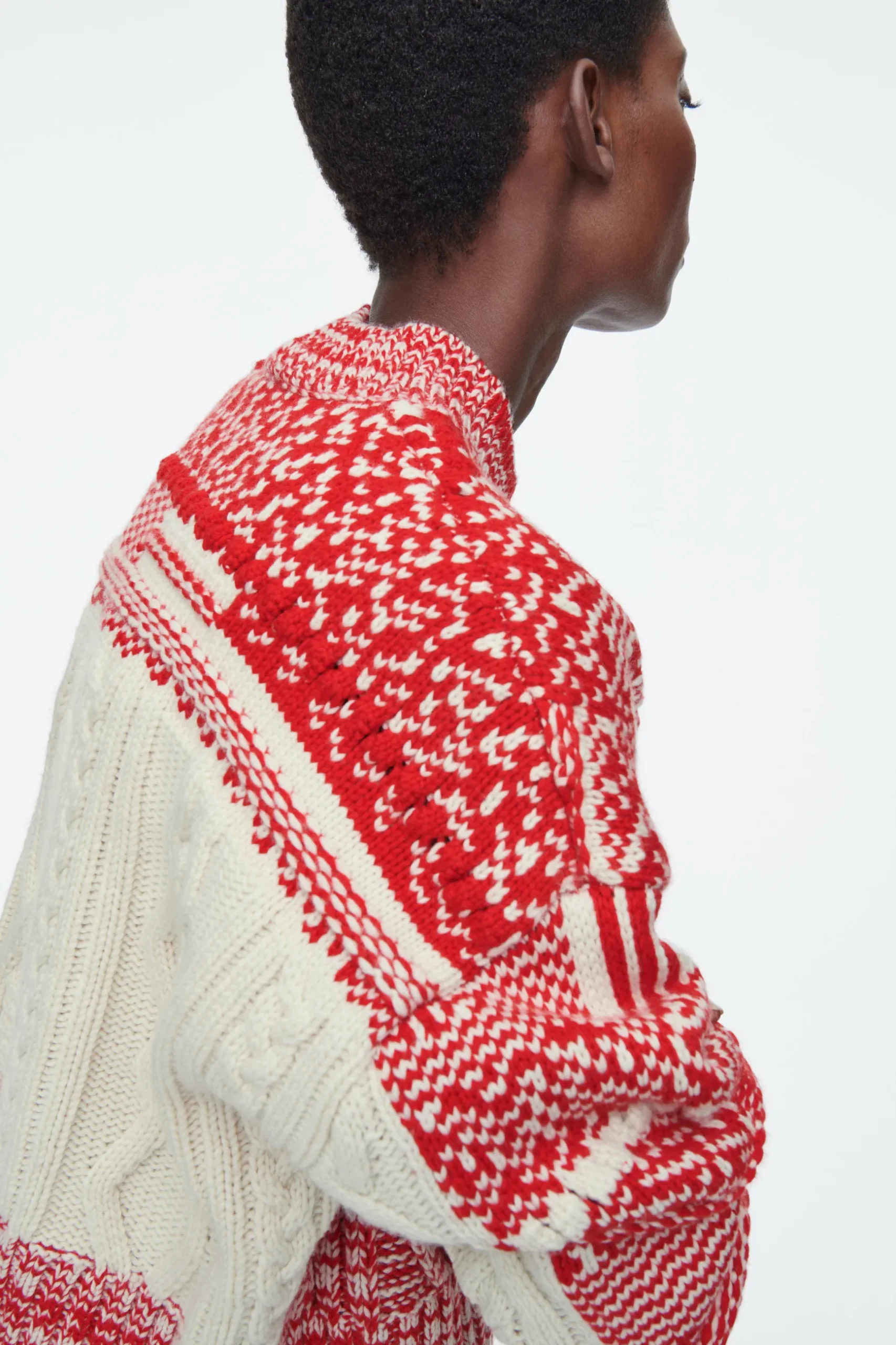 Hot COS SWETER Z KASZMIRU I WEŁNY ZE SPLOTEM FAIR ISLE
