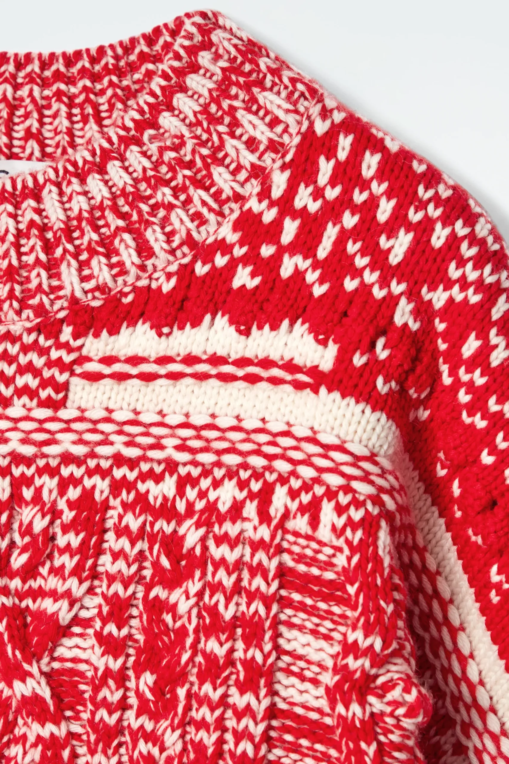 Hot COS SWETER Z KASZMIRU I WEŁNY ZE SPLOTEM FAIR ISLE