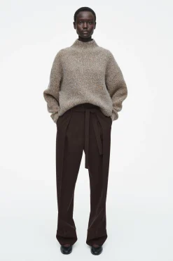 New COS SWETER Z PÓŁGOLFEM Z KONTRASTUJĄCYMI WŁÓKNAMI