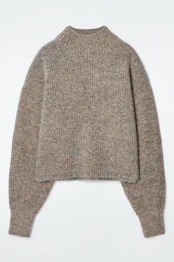 New COS SWETER Z PÓŁGOLFEM Z KONTRASTUJĄCYMI WŁÓKNAMI