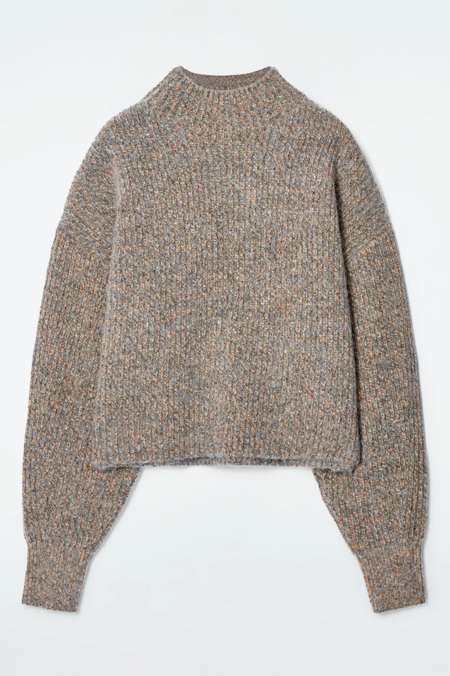 New COS SWETER Z PÓŁGOLFEM Z KONTRASTUJĄCYMI WŁÓKNAMI