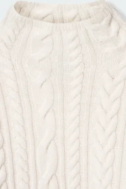 Hot COS SWETER Z WEŁNIANEJ DZIANINY Z WARKOCZOWYM SPLOTEM
