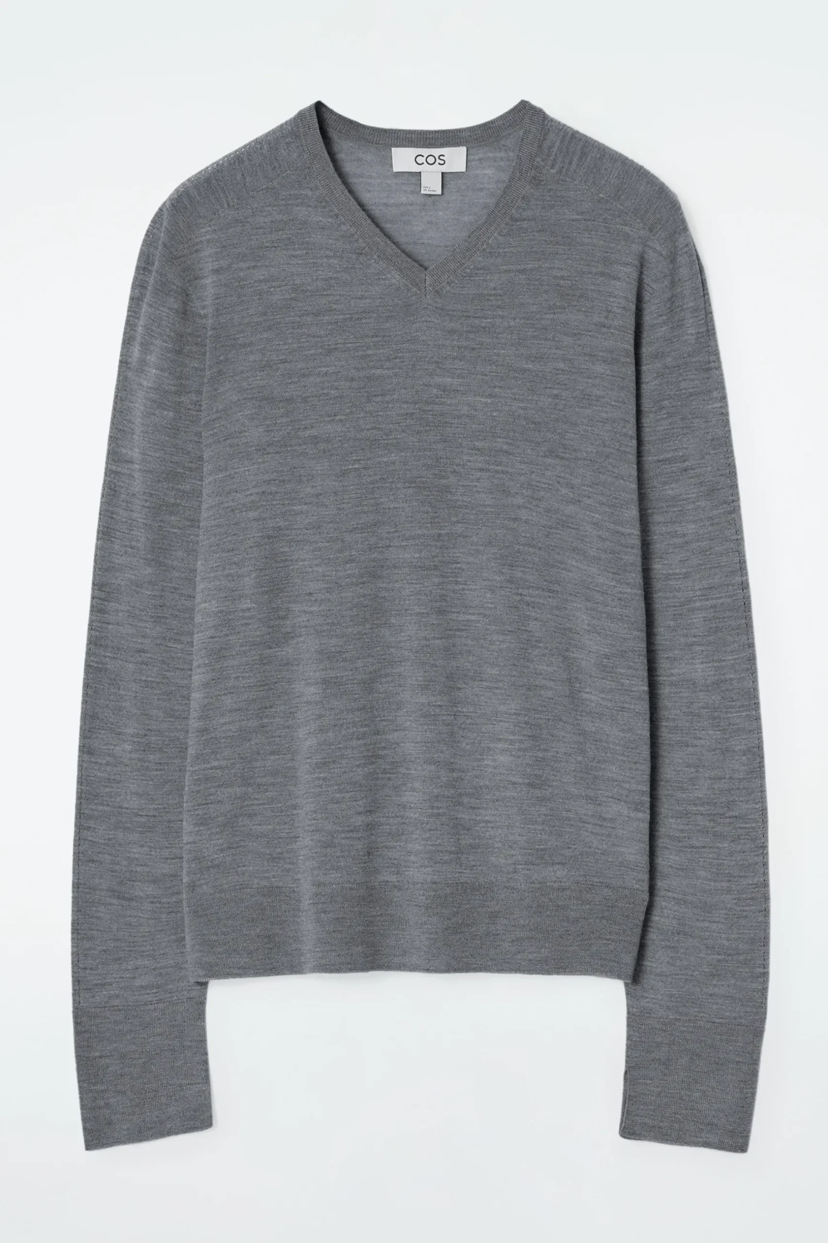 Discount COS SWETER Z WEŁNY MERINO Z DEKOLTEM W SEREK
