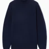 Outlet COS SWETER Z WEŁNY MERYNOSOWEJ Z WYWIJANYM GOLFEM