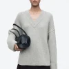 Online COS SWETER Z WEŁNY MERYNOSOWEJ Z DEKOLTEM W SEREK